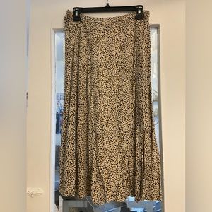 Cotton printed midi skirt